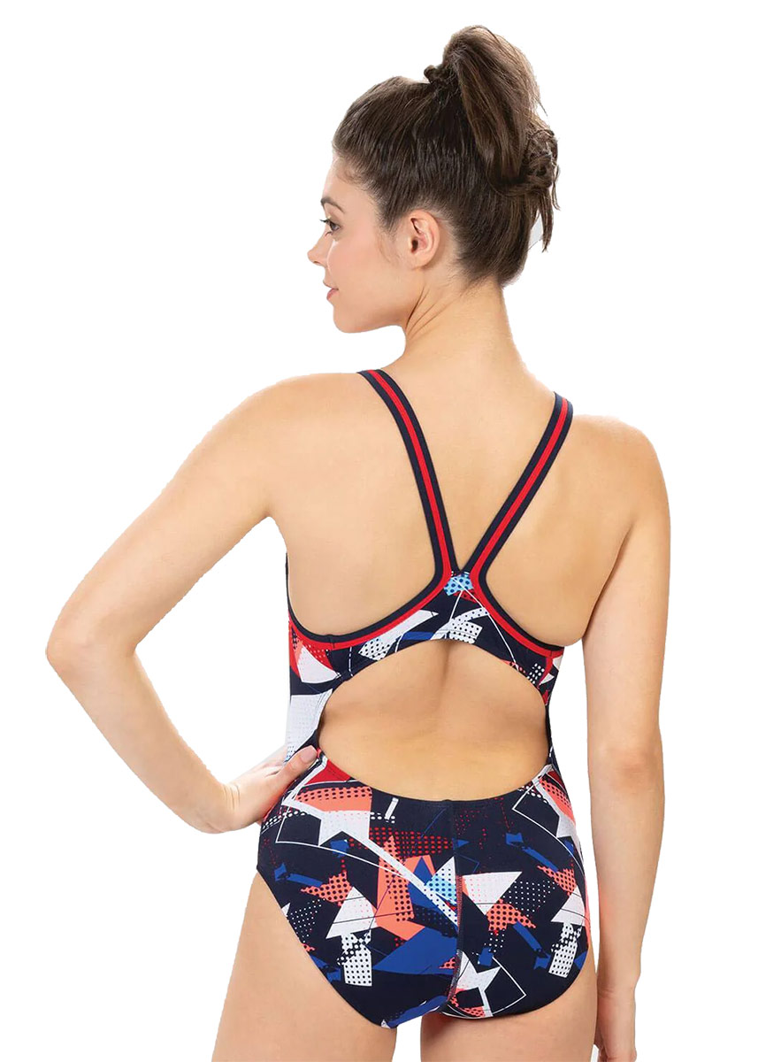 Dolfin Reliance Renegade DBX Back Swimsuit - Red / Blue