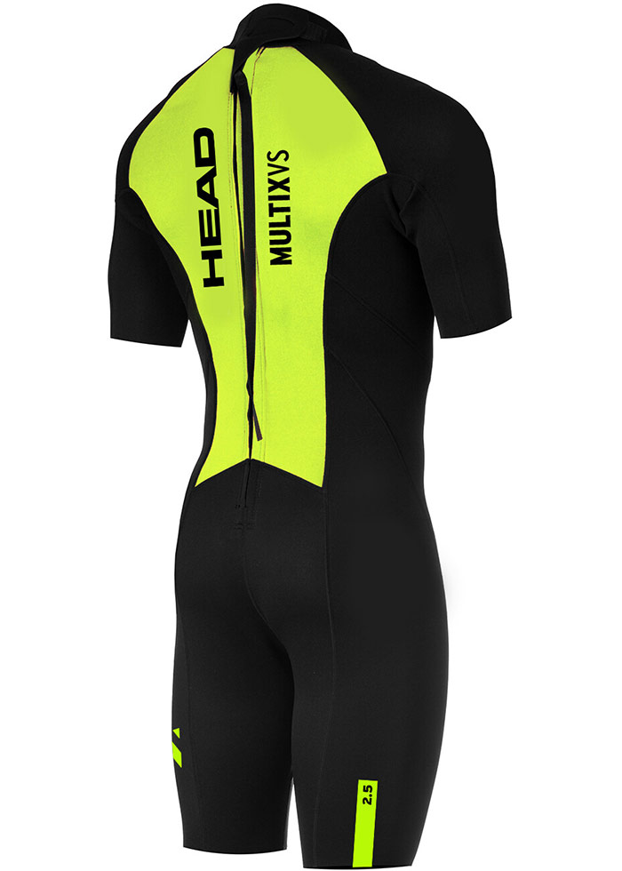 HEAD Men's MultiSport Shorty Wetsuit - Black/ Lime