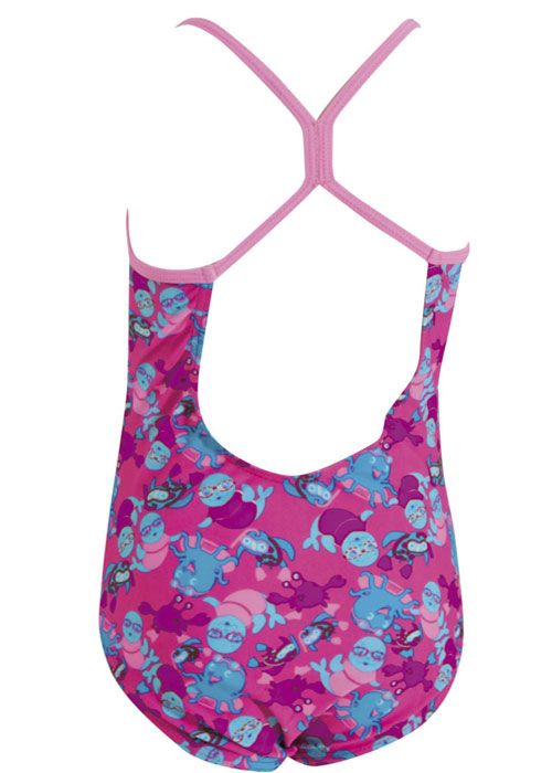 Zoggs Girls Miss Zoggy Flyback Costume Purple/Multi