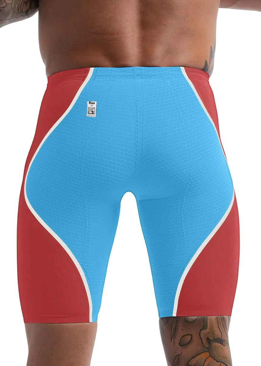 Speedo Fastskin LZR Pure Intent 2.0 High Waist Jammer - Picton Blue / Flame Red