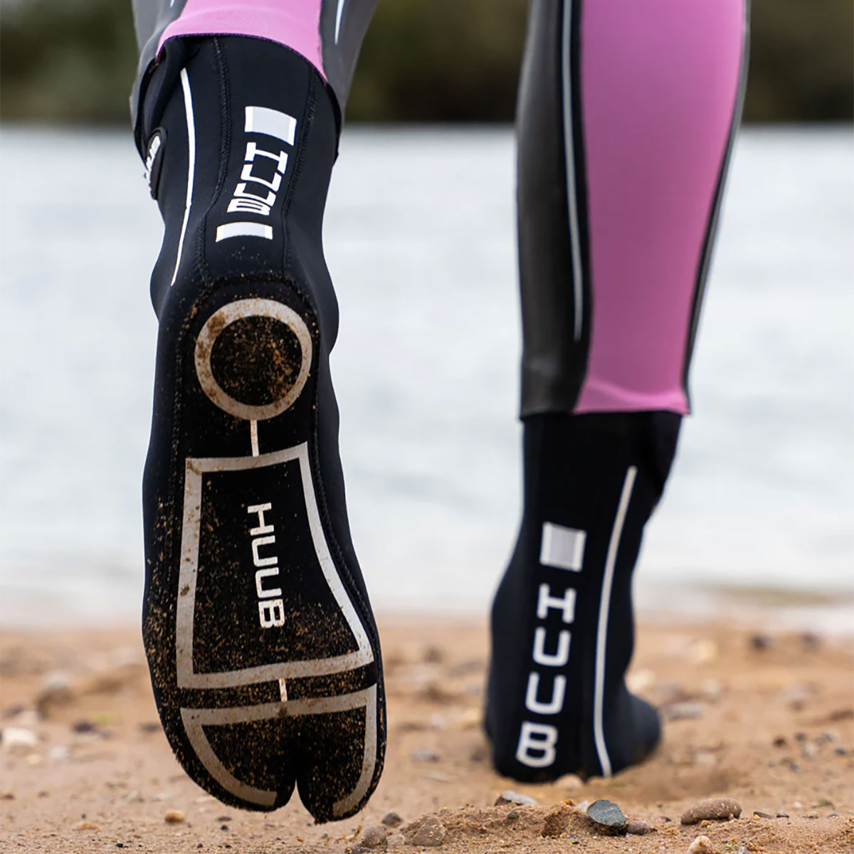 HUUB Swim Sock - Grey / Black