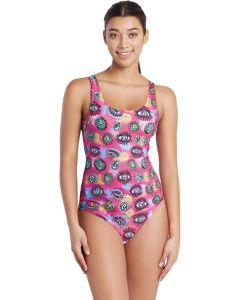 Zoggs Look Inside Scoopback Swimsuit - Magenta