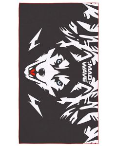 Mad Wave Husky Small Microfiber Towel - Black / Red