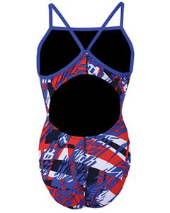 Dolfin Girls Zephyr Swimsuit - Red / White / Blue