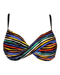 Azura Pop Tart Twist U/Wire Bikini Top - Black DD-Cup