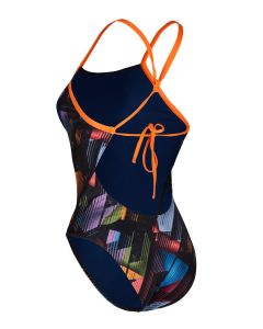 Aqua Sphere Essential Tie Back Swimsuit - Multicolour/Navy