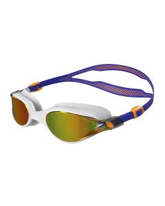 Speedo Vue Mirrored Goggles - White / Blue / Orange