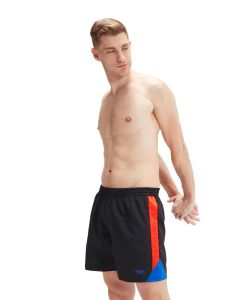 Speedo Hyper Boom Splice 16"" Watershort - Black/Volcanic Orange/True Colbalt 