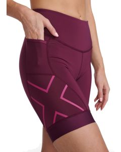 2XU Women's Core 7 Inch Tri Short - Mulberry/ Festival