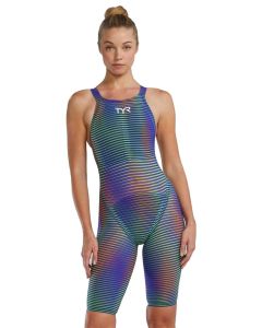 TYR Avictor 2.0 Luminis Open Back Kneesuit - Electric Lime