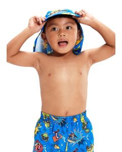 Speedo Boys LTS Sun Protection Hat - Bondi/Canary/Cherry Pink