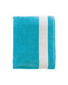 SOL'S Lagoon Beach Towel - Turquoise Blue / White