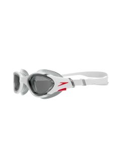 Speedo Biofuse 2.0 Goggles - White/ Red/ Light Smoke