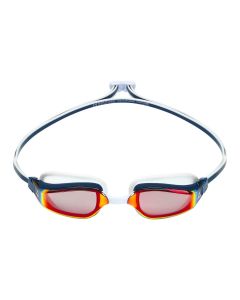 Aquasphere Fastlane Red Titanium Mirrored Goggles - Navy Blue/ Red