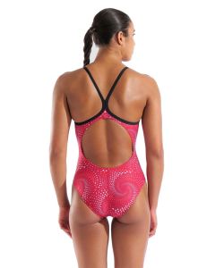 Arena Fireflow Lightdrop Back Swimsuit - Black / Team Red