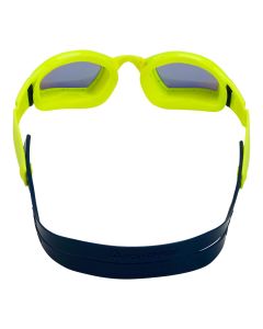 Aqua Sphere Ninja Yellow Titanium Mirrored Goggles - Lightning Wave