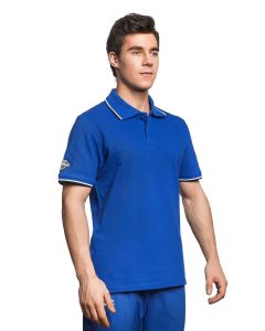 Mad Wave Men's Solid Polo - Blue- Front View