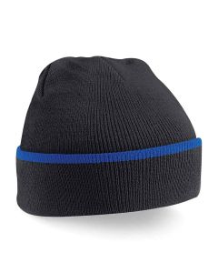 Beechfield Teamwear Beanie - Black / Bright Royal