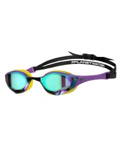 Arena Cobra Edge Swipe Mirror Goggles - Emerald / Plum / Lime