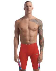 Speedo Fastskin LZR Pure Intent 2.0 High Waisted Jammer - Red / Blue / Snow