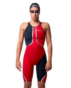 Akron Venom Hero Womens Openback Kneesuit - Red / Dark Blue