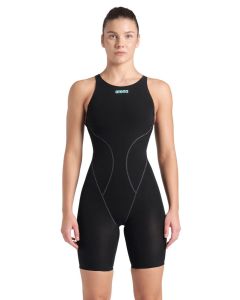 Arena Powerskin Impulso Openback Kneesuit - Black / Teal