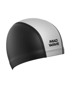 Mad Wave Lycra Duotone Swim Cap - Black / White
