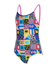 Zoggs Girls Starback Swimsuit - Crazy