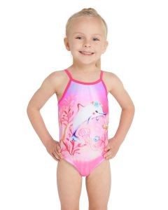 Zoggs Girls Squeak Yaroomba Floral Swimsuit