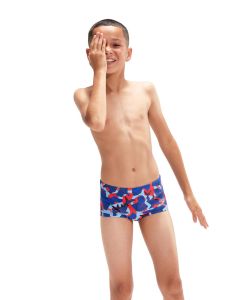 Speedo Boy's Allover Digital 13cm Briefs - Shark Infested Waters
