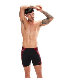 Speedo ECO END+ Splice Mid Jammer - Black/ Fed Red/ White