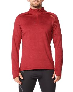 2XU Men's Ignition 1/4 Zip - Rhubarb