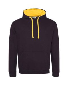 AWDis Varsity Hoodie - Jet Black / Gold