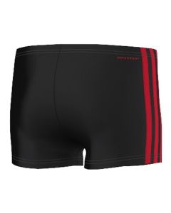 Adidas Junior 3-Stripes Swim Shorts - Black / Scarlett - Size 1-2Y