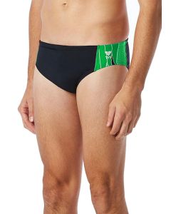TYR Phoenix Splice Racer Briefs - Black/ Green