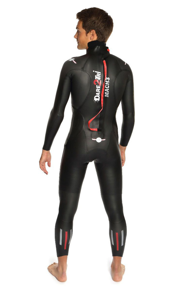 Dare2Tri Mens MACH3 S.7 Wetsuit - Black / Red