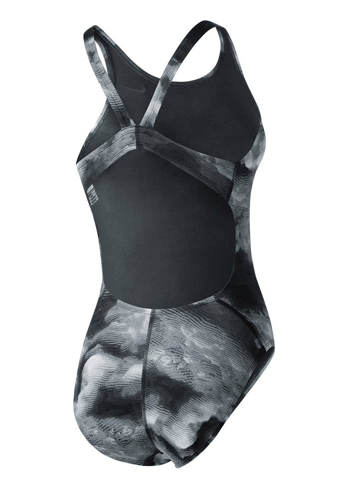 Nike Girls Cloud Fastback Tank Swimsuit - Black