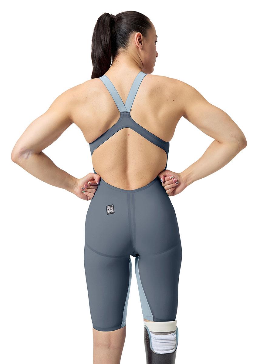 Speedo Fastskin LZR Pure Valor 2.0 Openback Kneeskin - Grey / Blue