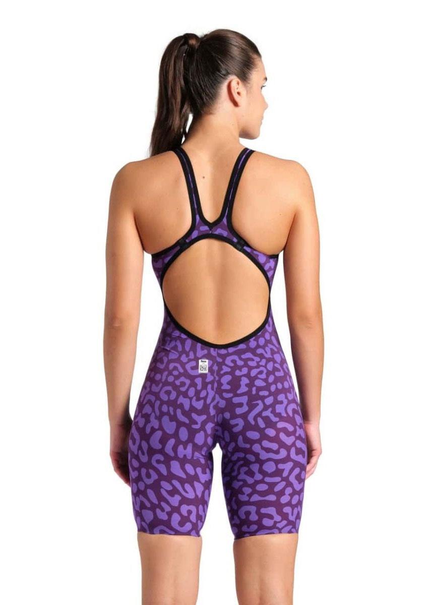 Arena Powerskin Carbon Air² Limited Edition Leopard Skin Openback Kneesuit - Violet