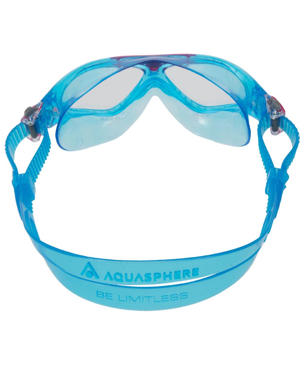 AQUA SPHERE VISTA JUNIOR CLEAR GOGGLES - TURQUOISE/PINK