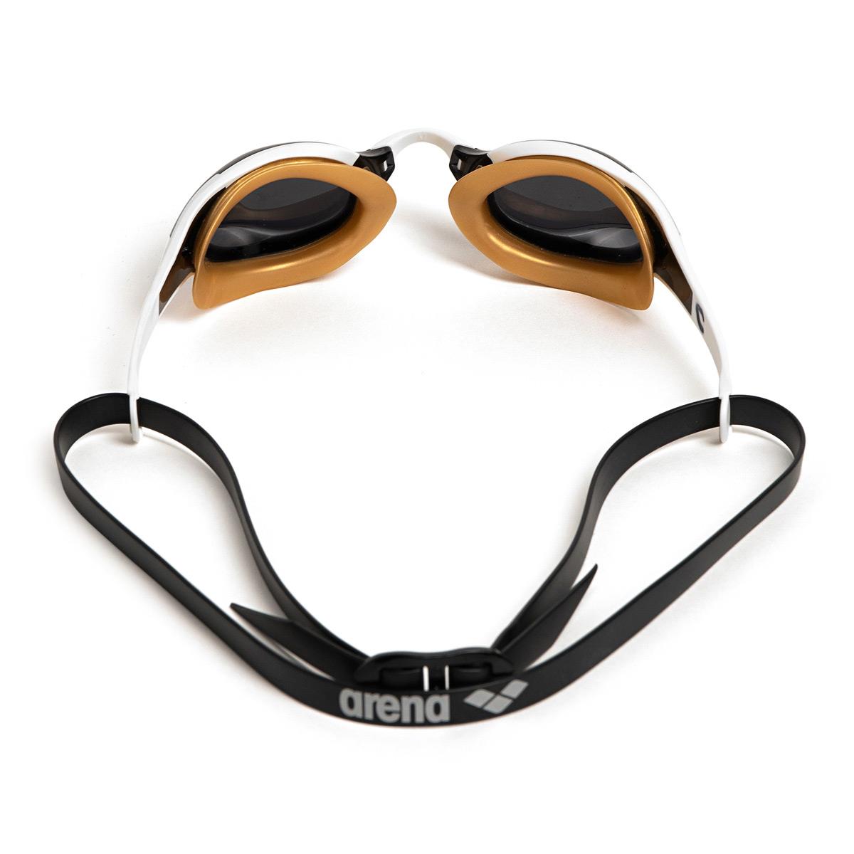 Arena Cobra Edge Swipe Swim Goggles - Smoke / White / Gold