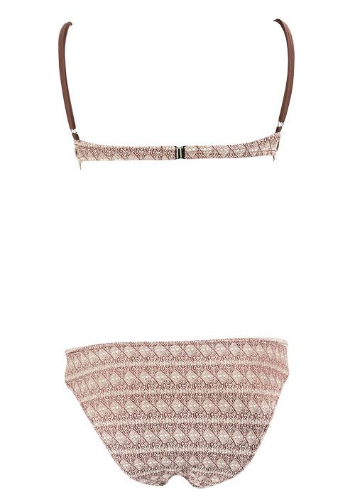 Melie & Madeleine Brown/White Vilma Push Up Bikini C Cup
